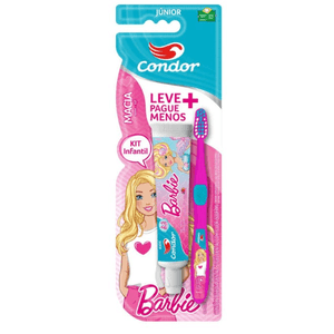 Escova dental + gel Jr barbie condor
