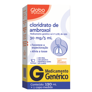 Cloridrato de Ambroxol Adulto 6mg/mL caixa com 1 frasco com 120mL de xarope + copo medidor