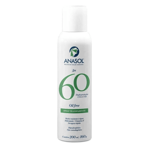 Protetor solar anasol spray transparente fps 60 200ml