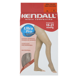 Meia calça kendall média compressão s/ponteira mel - g