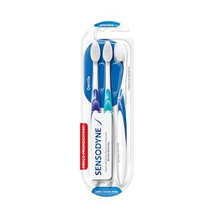 Kit Escova Dental Sensodyne Gentle 3 Unidades