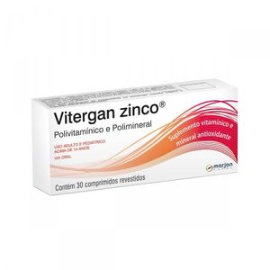 Vitergan Zinco 15Mg Com 30 Comprimidos