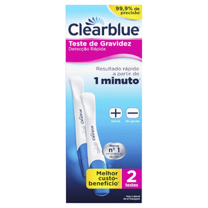 Teste De Gravidez Clearblue Detecção Rápida Com 2 Unidades