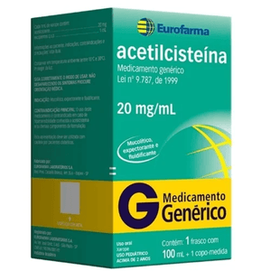 Acetilcisteína 20mg/ml Xarope 120ml Eurofarma