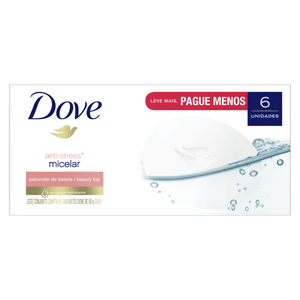 Sabonete Dove Micelar Anti-Stress 90G Com 6 Unidades