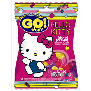 Balas Gelatina Hello Kitty Sabores Sortidos Go Jelly 90g