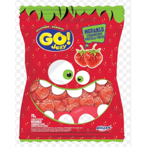 Bala Gelatina Go Jelly Morango 70g