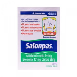 Salonpas Emplasto 13Cmx8,4Cm Grande Com 4 Envelopes