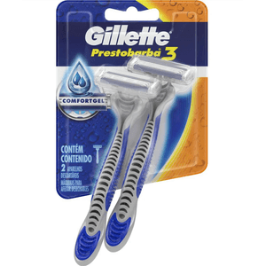 Aparelho De Barbear Gillette Prestobarba 3 Masculino Com 2 Unidades