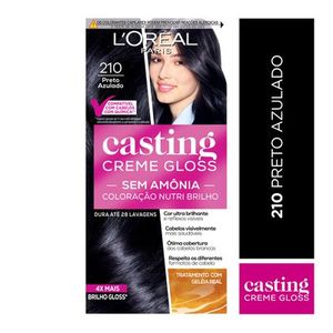 Tintura L'Oréal Paris Casting Creme Gloss Preto Azulado 210