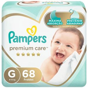 Fralda Pampers Premium Care Tamanho G C/ 68 unidades
