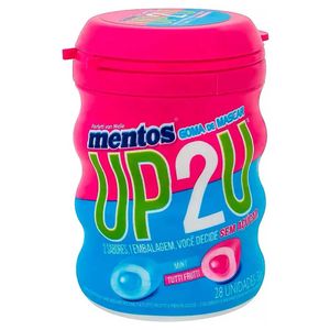 Mentos Up2U Chiclete Sem Açúcar Sabor Menta e Tutti-Frutti com 28 unidades