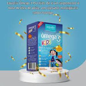 Ômega 3 Equaliv Pro Kids Oil sabor Laranja 30 cápsulas mastigáveis
