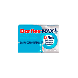 Dorflex Max Dipirona 600mg + Citrato de Orfenadrina 70mg + Cafeína 100mg 8 comprimidos