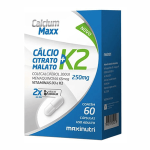 Cálcio Maxinutri Vit k2 + D3 60 cápsulas