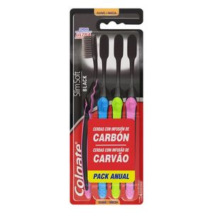Escova Dental Colgaate Slim Soft Black C/4