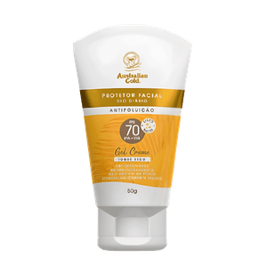 Protetor Solar Facial Australian Gold Antioleosidade FPS70 com 50g