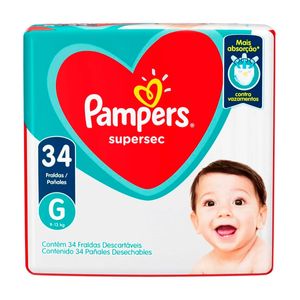 Fralda Pampers Supersec Pacotão Hiper G 46 Unidades