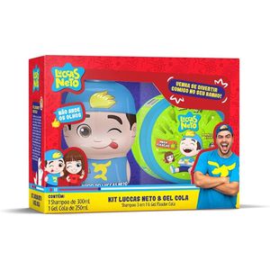 Kit 3D Luccas Neto Sh+Gel Fixador Cola