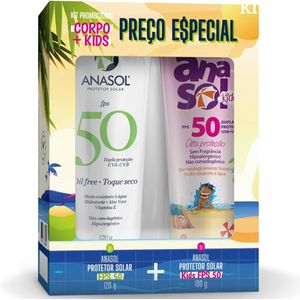 Kit Anasol FPS 50 Corpo 120g + FPS 50 Kids 100g
