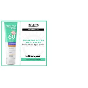 Protetor Solar Infantil Kids FPS60 120g Sunless