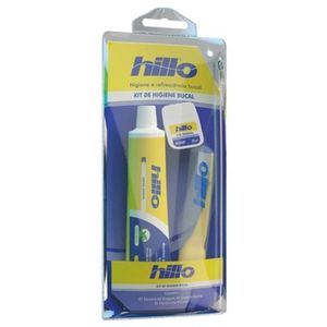Kit Viagem Hillo Escova Enxaguante Creme Fio Dental