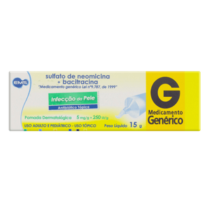 Pomada Dermatologica Sulfato De Neomicina/Bacitracina Zincica 15G