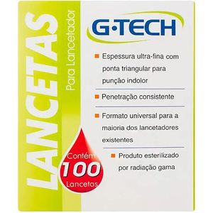 Lancetas G-Tech Com 100 Unidades