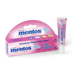 Hidratante e Regenerador Labial Lip`Smile Mentos Tutti-frutti Efeito Gloss Cor Rosa 10g