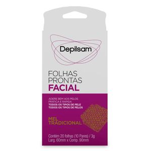 FOLHAS PRONTAS FACIAL DEPILSAM C/10 MEL