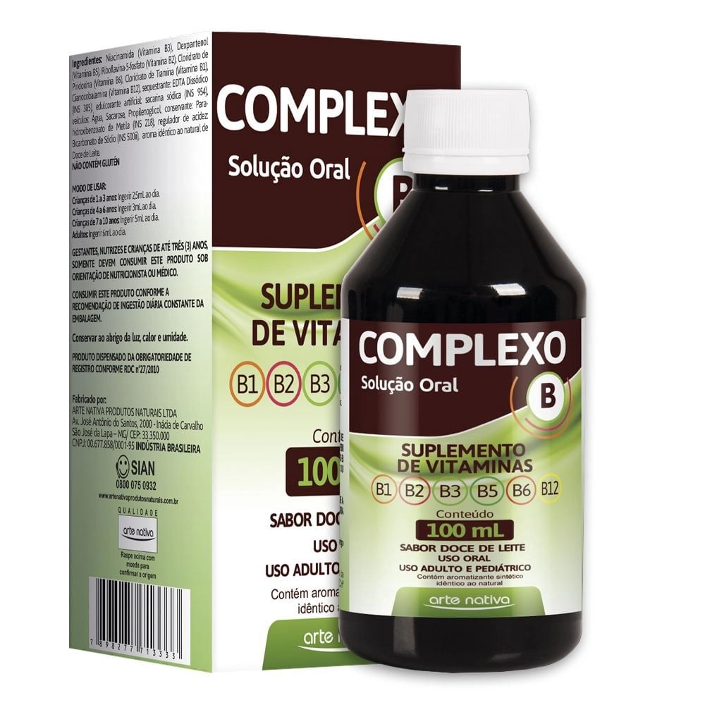 COMPLEXO B 100ML ARTE NATIVA - Drogarias Campeã