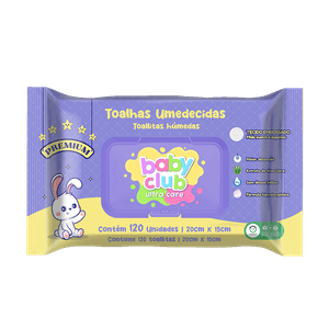 Toalhas Umedecidas Premium 120Fls Baby Club