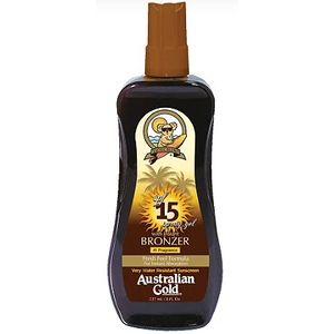 Bronzeador australian gold instant bronzer fps 15 corporal spray gel com 237ml