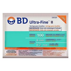 Seringa ins pcte SR 0,5CC 8MM X 0,30 U-fine 10X10 fixa