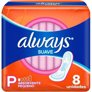 Absorventes Always Super Protecao Suave Sem Abas Com 8 Unidades