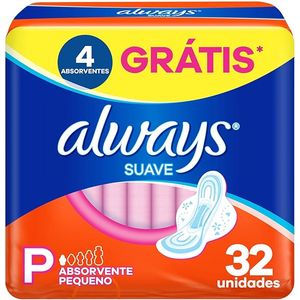 Absorvente Always Super Proteção Cobertura Suave Abas com 32