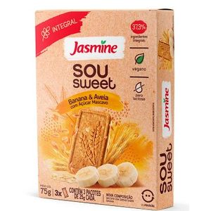 Biscoito Integral Jasmine Banana Aveia 75G