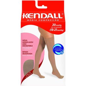 Meia Kendall 7/8 Média Compressão C/Silicone S/Ponteira Mel - M