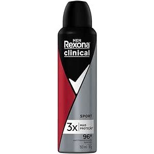 Desodorante Aerosol Antitranspirante Rexona Clinical Sport Masculino com 150ml