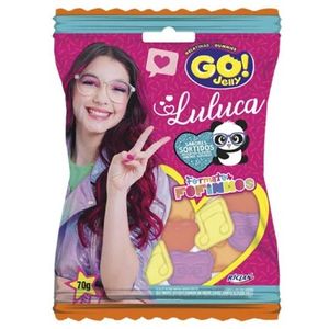 Bala de Gelatina Go Jelly Luluca, pacote com 70g
