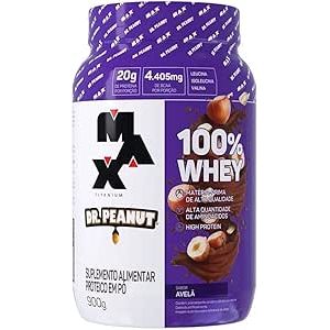 100% WHEY MAX TITANIUM X DR. PEANUT 900G Avelã