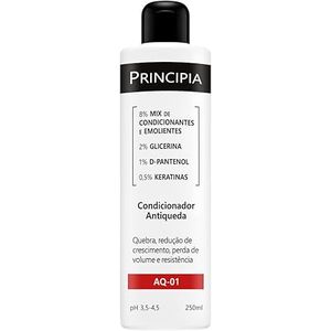 Condicionador Antiqueda 2% Glicerina + 1% D - Pantenol + 0,5% Keratinas Principia Skincare Aq - 01 Com 250ml