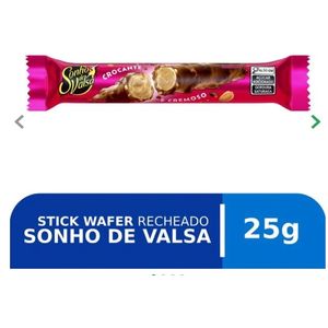 Stick Wafer Recheado Sonho de Valsa Pacote 25g