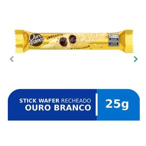 Stick Wafer Recheado Ouro Branco Pacote 25g