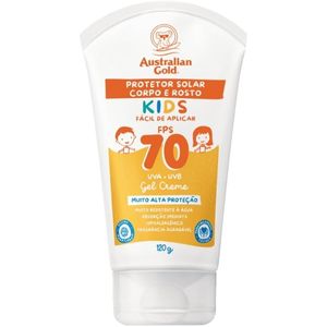 Protetor Solar Corpo e Rosto KIDS FPS 70 120g Australian Gold.