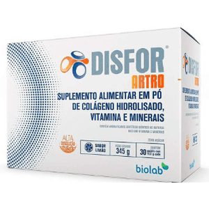 Disfor Artro Colágeno Hidrolisado Limão Com 30 Sachês De 11,5G cada
