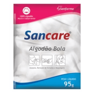 Algodão Bolas Branco 95g Sanfarma