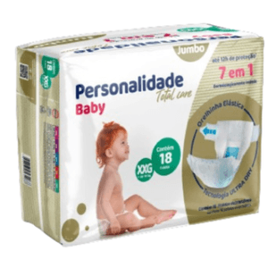 Fralda Personalidade Baby Total Care Jumbo XXG C/18