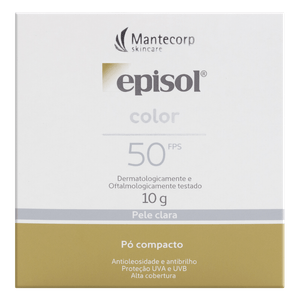 Protetor Solar Facial Pó FPS 50 Episol Pele Clara