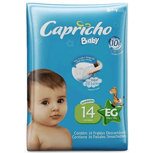 Fralda Capricho Baby Jumbinho EG - 14 Unidades